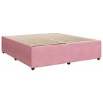 vidaXL Cadre de lit Rose 180x200 cm Velours