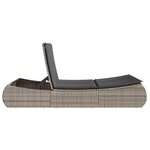 vidaXL Chaise longue double avec coussins gris résine tressée