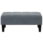 vidaXL Canapé-lit à 2 places avec repose-pied gris foncé velours