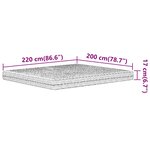 vidaXL Matelas en mousse blanc 200x220 cm dureté H2 H3