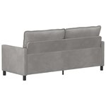 vidaXL Canapé Gris clair 196 x 81 x 87 5 cm Velours