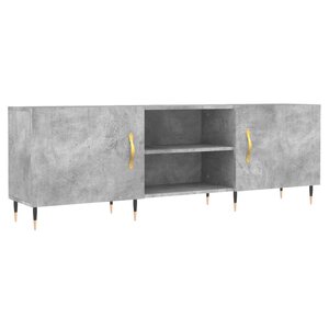vidaXL Meuble TV gris béton 150x30x50 cm bois d'ingénierie