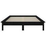 vidaXL Cadre de lit sans matelas noir 120x200 cm bois massif