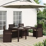 vidaXL Coussins de siège 4 Pièces Taupe 47 x 36 x 2 cm Polyester