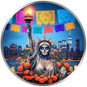 Pièce de monnaie en Argent 1 Dollar g 31.1 (1 oz) Millésime 2024 Famous Female Icons STATUE OF LIBERTY