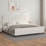 vidaXL Cadre de lit sans matelas blanc 200x200 cm similicuir
