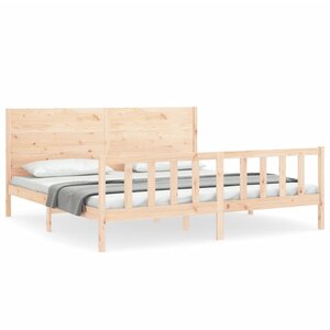 vidaXL Cadre de lit sans matelas 200x200 cm bois massif de pin