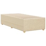vidaXL Cadre de lit sans matelas crème 90x200 cm tissu