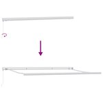 vidaXL Auvent manuel rétractable marron 400x300 cm