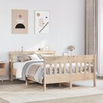vidaXL Cadre de lit sans matelas 160x200 cm bois massif de pin