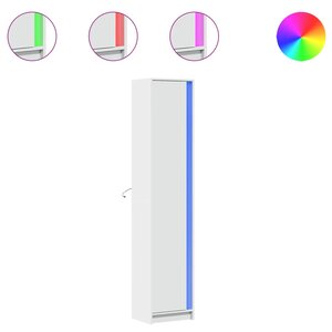 vidaXL Buffet haut avec LED blanc 41 5x32 5x200 cm bois d’ingénierie