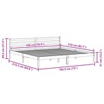 Lit vidaXL avec tête de lit Blanc 180x210 cm en Bois Massif de Pin