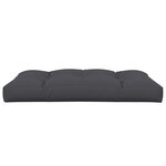 vidaXL Coussin de palette anthracite 120x80x12 cm tissu