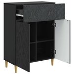 vidaXL Buffet Noir 66 x 34 5 x 90 cm Bois d'ingénierie