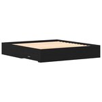 Cadre de lit vidaXL avec tiroirs Chêne noir 180x200 cm Bois reconstitué
