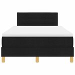 vidaXL Lit à ressorts avec matelas Noir 120 x 200 cm tissu