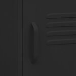 vidaXL Table de chevet Noir 35x35x51 cm Acier