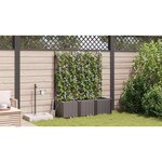 vidaXL Pots de jardin Marron 120 x 40 x 142 cm Acier
