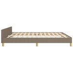 vidaXL Cadre de lit sans matelas taupe 160x200 cm tissu