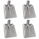 vidaXL Tête de pelle 4 pièces Argent 45 x 38 cm Aluminium