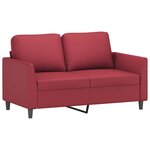 vidaXL Ensemble de canapés 3 Pièces et coussins Rouge bordeaux Similicuir