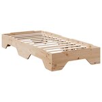 vidaXL Cadre de lit sans matelas empilable 100x200 cm bois massif