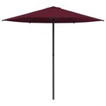 vidaXL Parasol de jardin 230 x 230 cm Polyester Rectangulaire Bordeaux