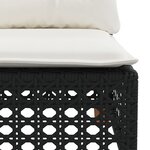 vidaXL Salon de jardin 10 Pièces avec coussins noir résine tressée