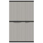 vidaXL Armoire de rangement d'extérieur gris et noir 97x37x165 cm PP
