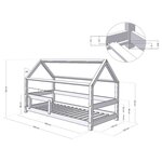 Lit cabane enfant TERY 120 x 180 bleu marine