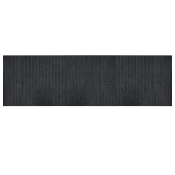 vidaXL Tapis rectangulaire gris 60x200 cm bambou