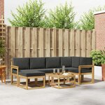 vidaXL Ensemble de canapés d'extérieur 7 Pièces Blanc et anthracite
