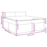 vidaXL Sommier à lattes de lit et matelas Gris clair 200x200cm Velours