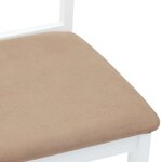 vidaXL Chaises à manger coussins 2 Pièces blanc bois massif caoutchouc