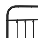 vidaXL Cadre de lit métal sans matelas avec tête de lit noir 120x200cm