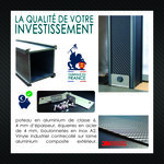 Poteau universel pour boites aux lettres - 80 x 80 x 1000 mm  Aluminium Modèle Monaco