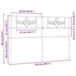 vidaXL Tête de lit de remplacement métal blanc 120 cm