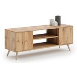 Meuble TV Focus pieds en bois 155cm