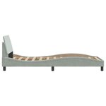 vidaXL Cadre de lit avec tête de lit Gris clair 90x190 cm Velours