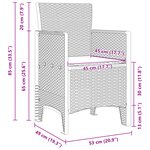 Ensemble de salle à manger de jardin vidaXL 11 pièces blanc en poly rattan