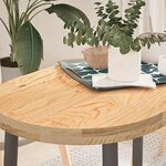 vidaXL Dessus de table 100x50x4 cm bois de chêne massif ovale
