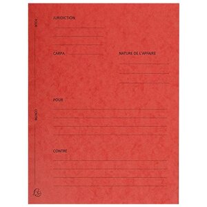 Paquet de 25 Dossiers de Plaidoirie 'Pour / Contre' 25 x 32 cm Rouge EXACOMPTA