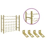 vidaXL Casier à bouteilles pour 36 bouteilles Doré Métal