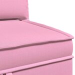 vidaXL Canapé modulaire avec rangement 4 Pièces Rose Tissu