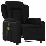 vidaXL Fauteuil de massage inclinable électrique noir similicuir