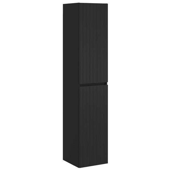 vidaXL Cabinet de Salle de Bain Mural Noir 33 x 34 5 x 160 cm