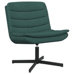 vidaXL Chaise Pivotante Vert foncé Tissu Standard Pivotant