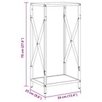 vidaXL Portant de bois chauffage noir 34x25x70 cm