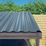 vidaXL Panneaux de toiture 12 Pièces Acier enduit de poudre Gris 100x36cm