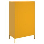 vidaXL Buffet haut jaune moutarde 68x39x113 cm acier